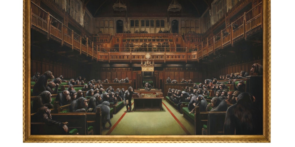 Banksy's 'Devolved Parliament' sells for record-breaking price at