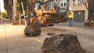 San Francisco removes sidewalk boulders intended to keep tent camps out