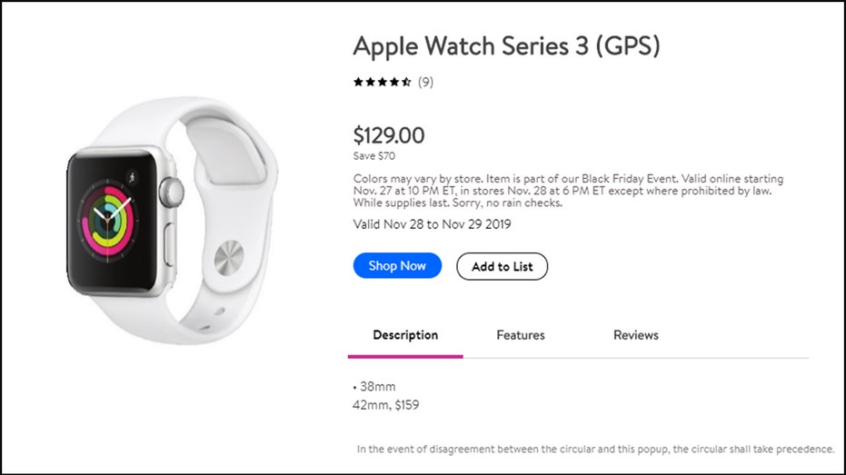 apple watch series 6 walmart black friday