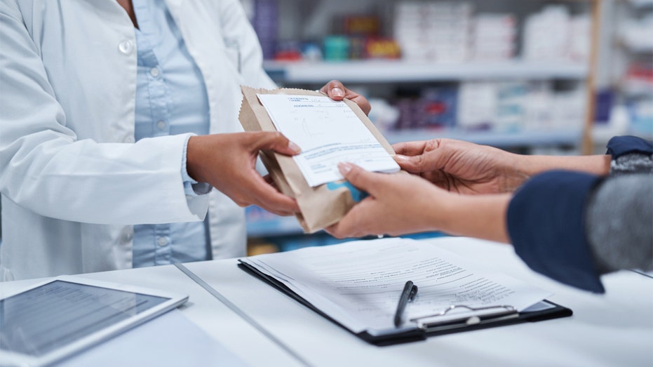 Pharmacist customer medication drugstore