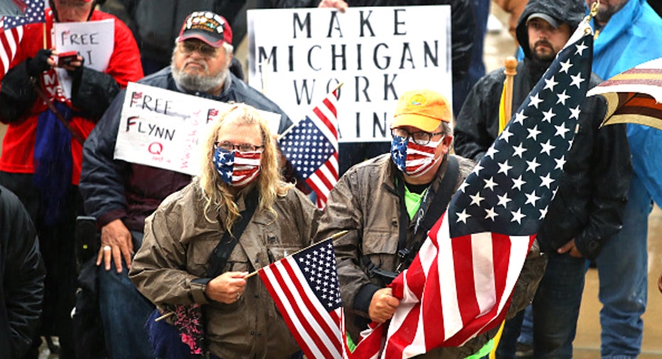 Hundreds Protest Coronavirus Stay At Home Order At Michigan Capitol   Michigan Capitol Protest Getty 