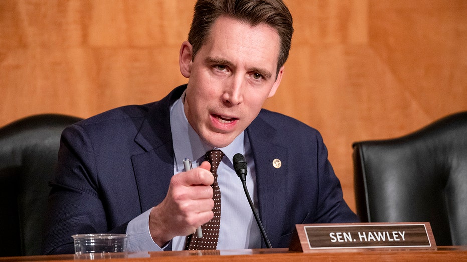 WASHINGTON, DC - DECEMBER 18: Sen. Josh Hawley (R-MO) questions Department of Justice Inspector General Michael Horowitz during a Senate Committee On Homeland Security And Governmental Affairs hearing at the US Capitol on December 18, 2019 in Washington, DC. Last week the Inspector General released a report on the origins of the FBIs investigation into the Trump campaigns possible ties with Russia during the 2016 Presidential elections. (Photo by Samuel Corum/Getty Images)