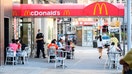 NEW YORK, NEW YORK - JUNE 24: Customers dine outside McDonald's in Union Square as New York City moves into Phase 2 of re-opening following restrictions imposed to curb the coronavirus pandemic on June 24, 2020. Phase 2 permits the reopening of offices, in-store retail, outdoor dining, barbers and beauty parlors and numerous other businesses. Phase 2 is the second of four-phased stages designated by the state. (Photo by Noam Galai/Getty Images) - Fox Business News