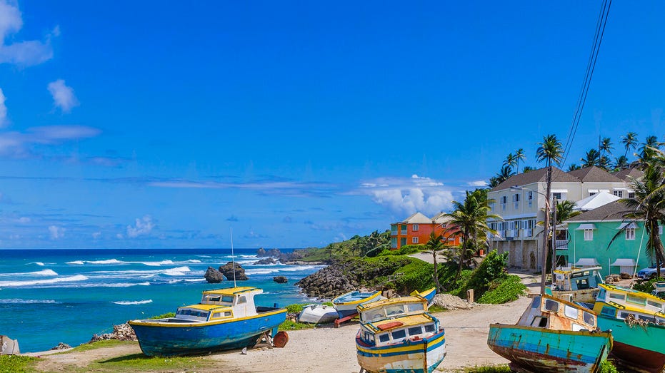 Boats by the water at Tent Bay, Barbados