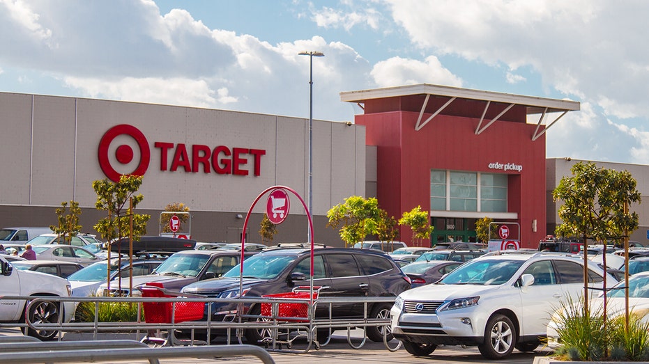 Burbank CA USA: November 27 2017: Target Store Exterior view of a Target retail store. Target Corporation is an American retailing company headquartered in Minneapolis, Minnesota. It is the second-largest discount retailer in the United States. The store is shown during the holiday season.