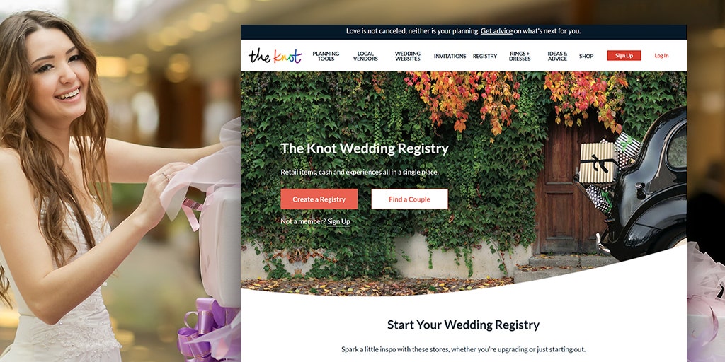 How to Find a Couple's Wedding Website & Registry on The Knot