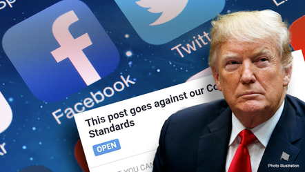 Facebook, Twitter move to suppress Trump message about trying to vote twice