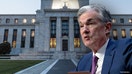 Fed Chair Jerome Powell and Federal Reserve Building