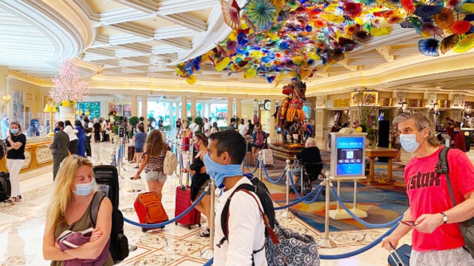 Hotel check in line