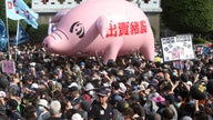 Thousands march in Taiwan against US pork imports