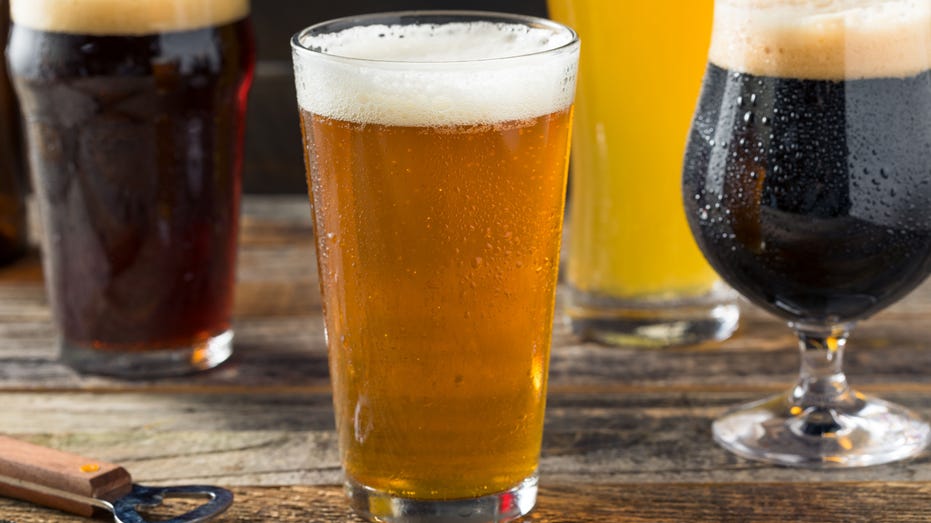 stock image of beers on table