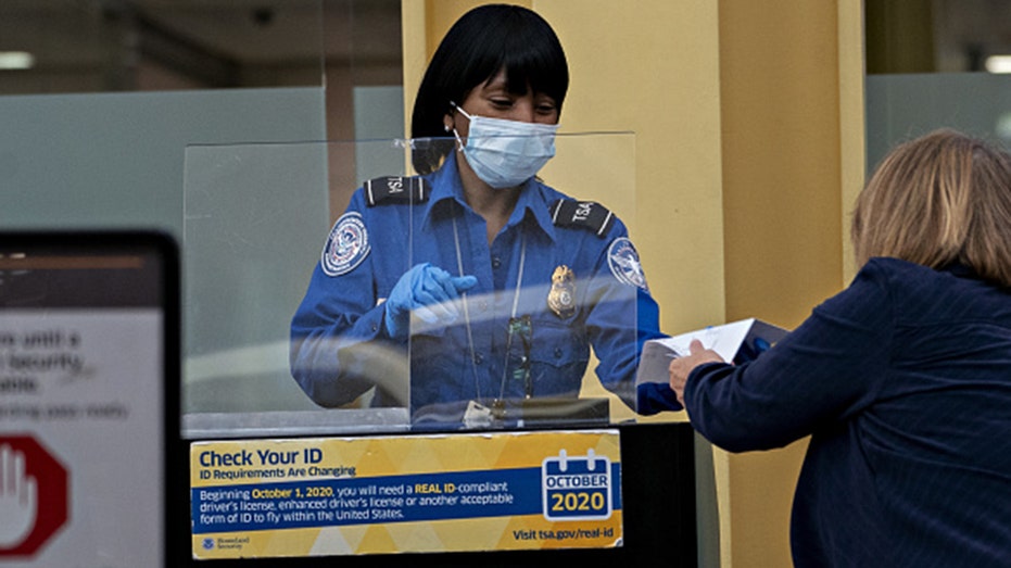 TSA check at Reagan airport