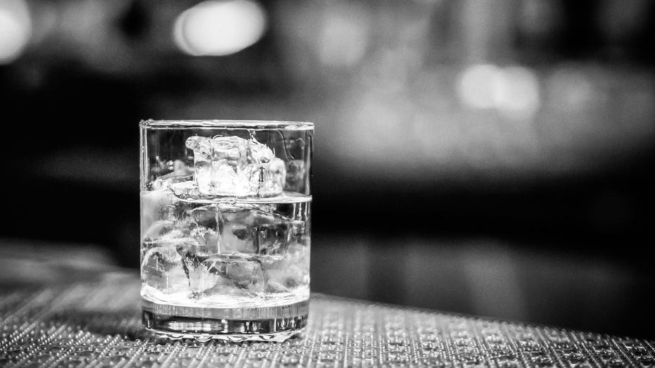 Black and White Whiskey on the Rocks
