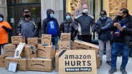 Amazon workers, community members protest outside Jeff Bezos' NYC home for better COVID-19 protections