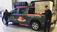 NASCAR’s Joey Logano and Hailie Deegan deliver 350 holiday hams to charities in Ford F-150