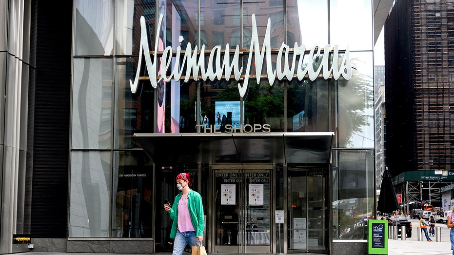 front of a Neiman Marcus store