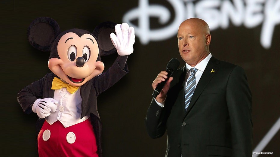 Mickey Mouse and Bob Chapek