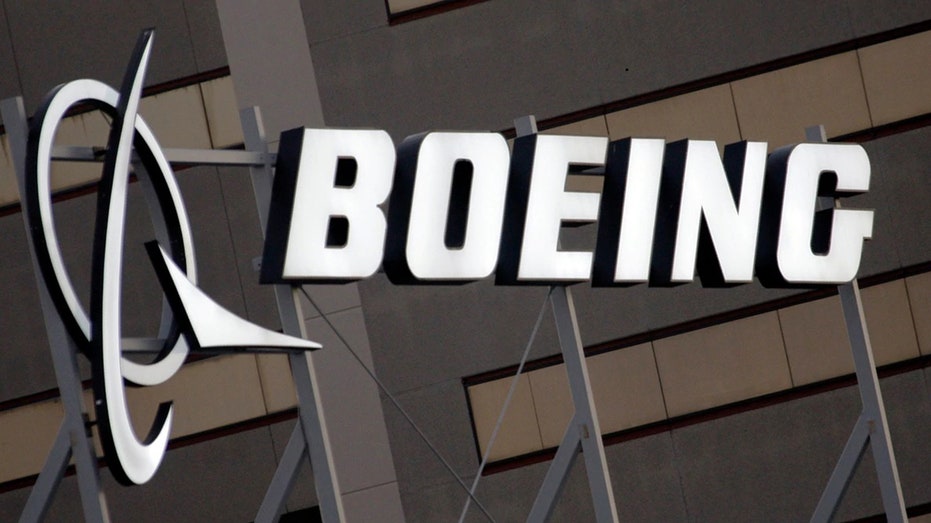 Boeing aviation company sign
