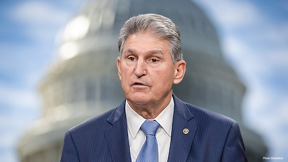 Joe Manchin in front of Capitol