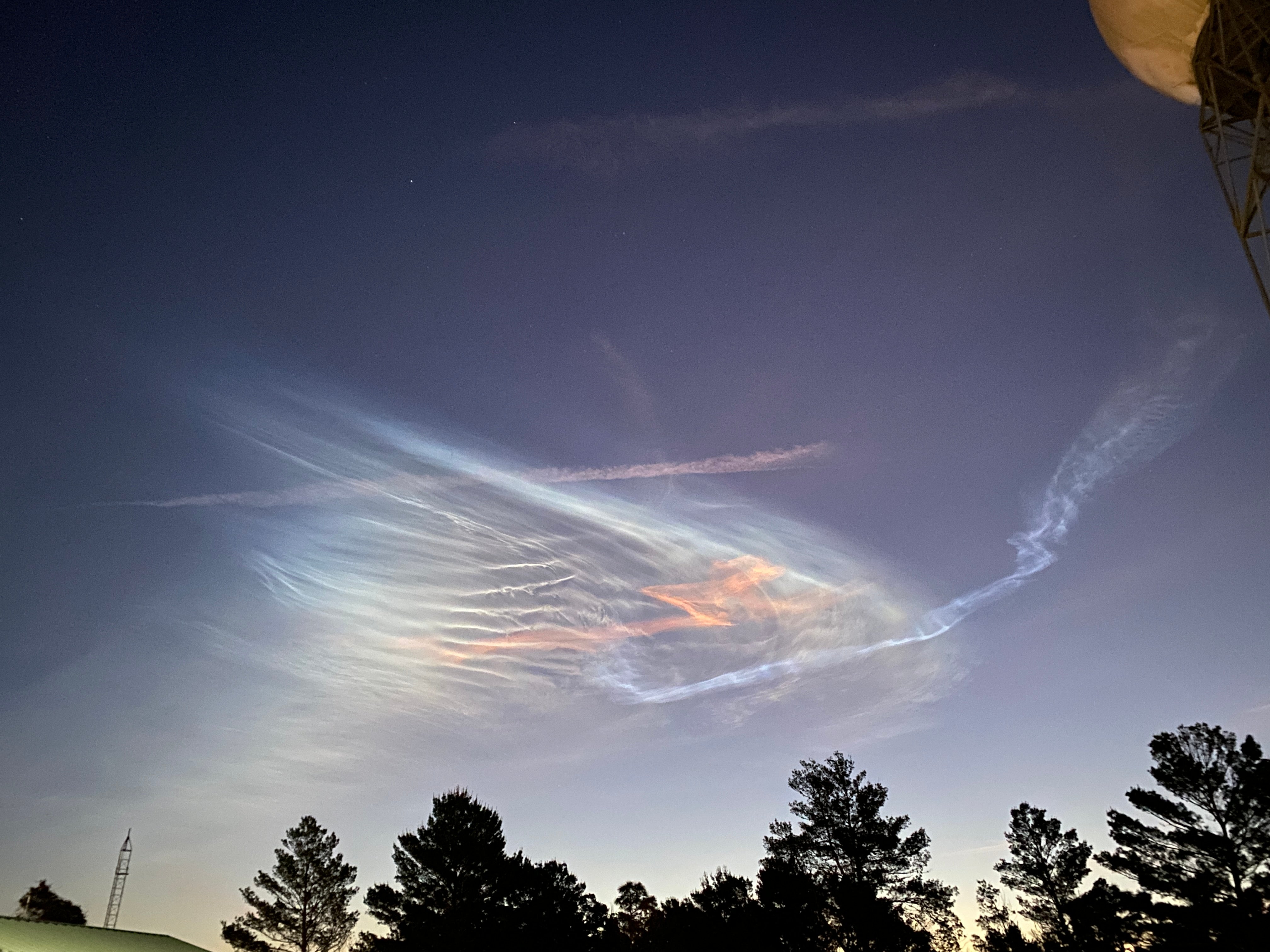 SpaceX launch leaves colorful cloud effect over the sky in Florida