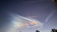 SpaceX launch leaves behind colorful cloud effect over Florida skies