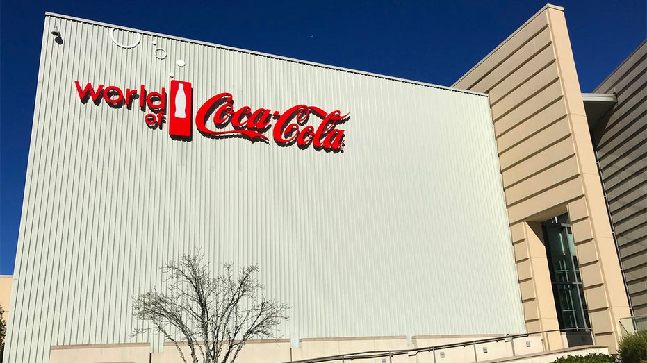 View of World of Coca-Cola in downtown Atlanta, Georgia.