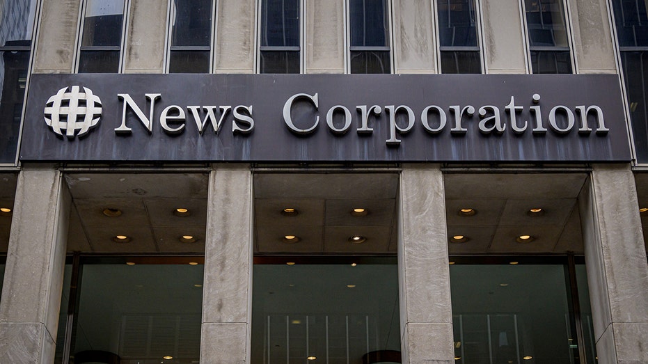 Main entrance to News Corporation / Fox News headquarters in New York. 