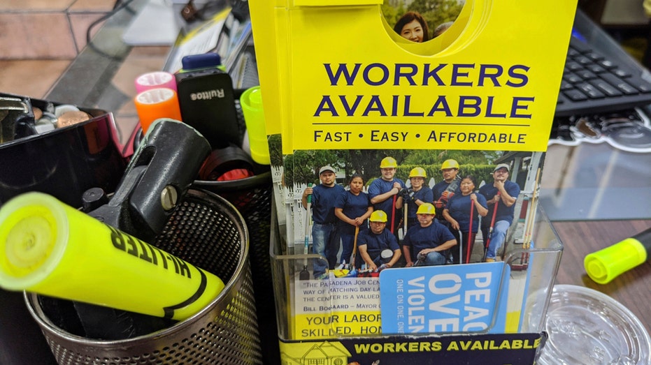 A flier at the Pasadena Community Job Center