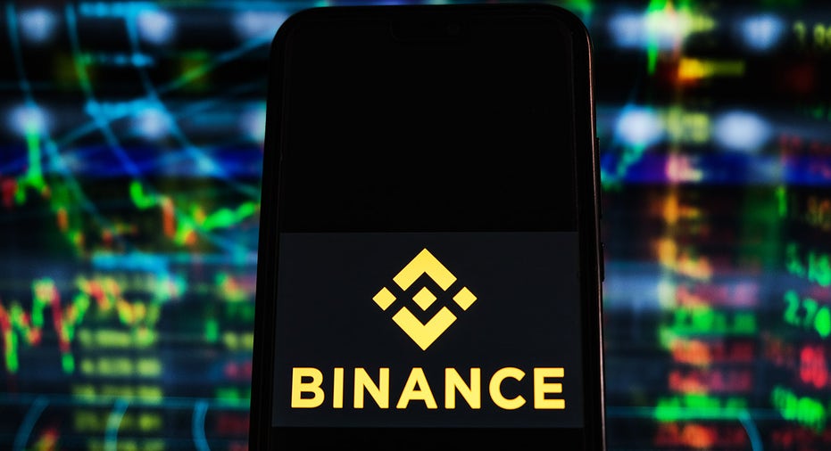 Binance logo on app