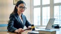 young lawyer woman sitting working in the office.