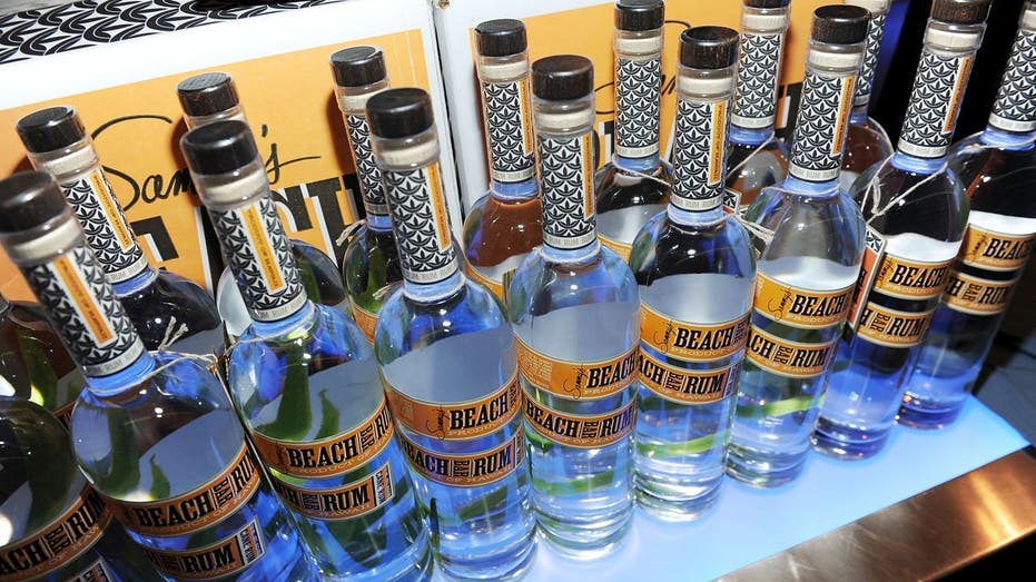 bottles of beach bar rum