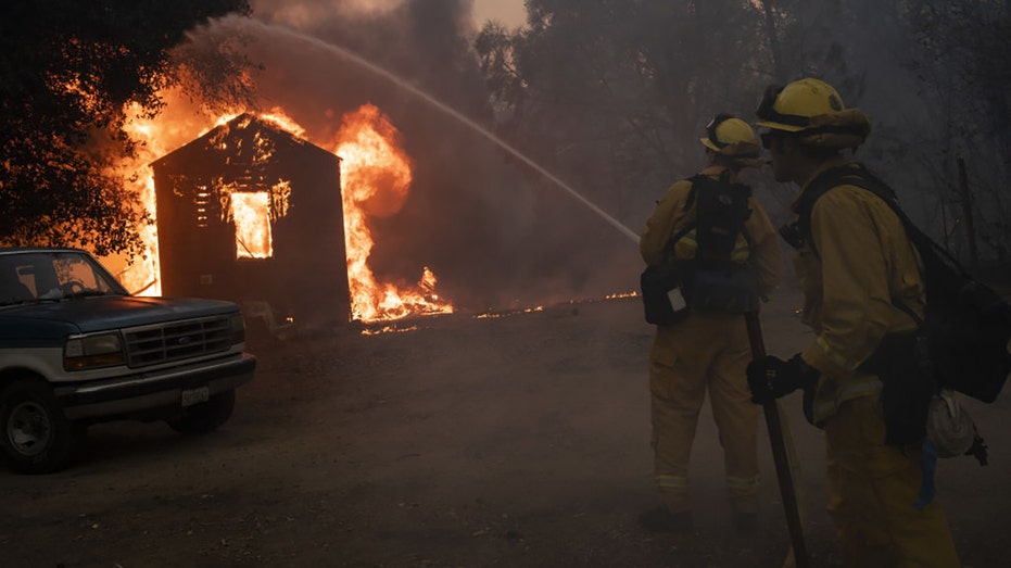 California firefighters battle wildfires during the Zogg Fire