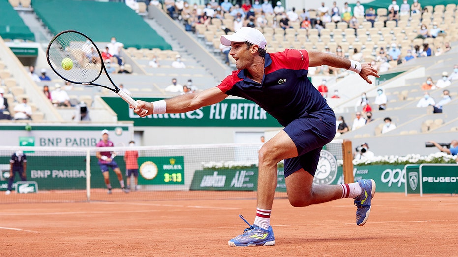 Tennis player Pablo Andujar in the French Open