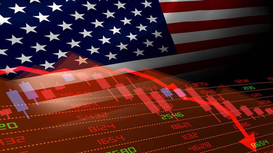 Amerikansk flag og amerikansk aktiemarked