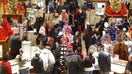 NEW YORK - DECEMBER 24:  Last minute shoppers shop during the few remaining hours of shopping on Christmas eve December 24, 2004 at Macys in New York City. Retailers suffering with disappointing seasonal sales hope to get a surge in sales due to last minute Christmas shopping.  (Photo by Stephen Chernin/Getty Images)