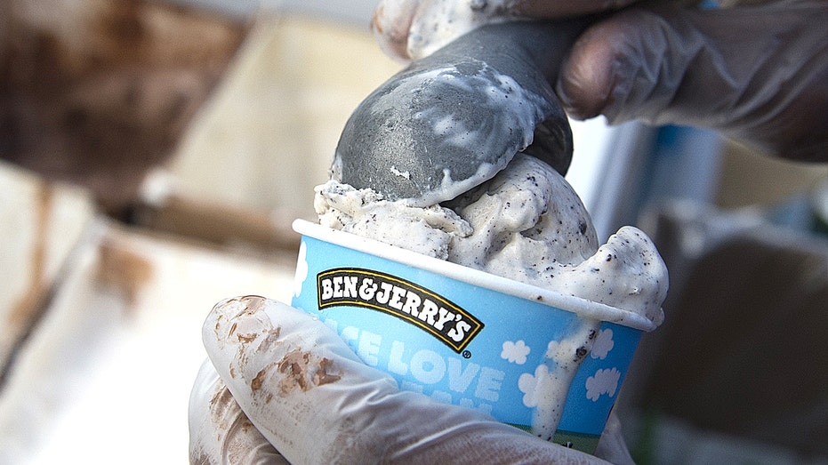 Ben and Jerrys ice cream being picked up