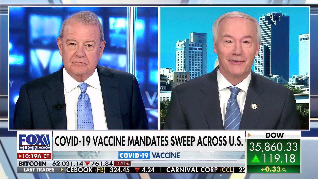 Arkansas will 'lose valuable workers' over COVID vaccine mandate: Gov. Hutchinson - Fox Business