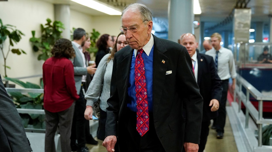 Senator Charles Grassley (R-IA) arrives for a vote on Capitol Hill in Washington, U.S., November 6, 2019. REUTERS/Joshua Roberts