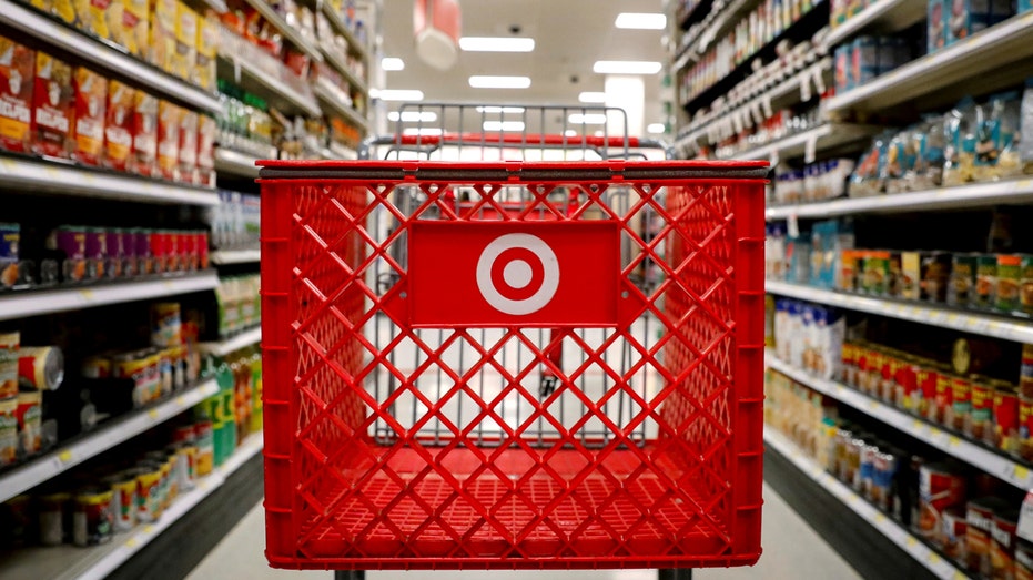 inside a Target store with shopping cart