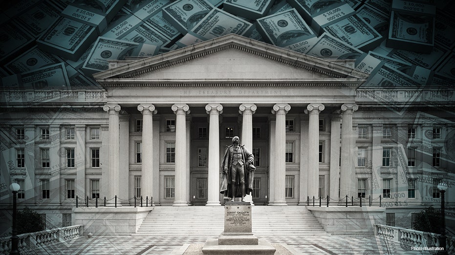 Treasury Building Money Backdrop