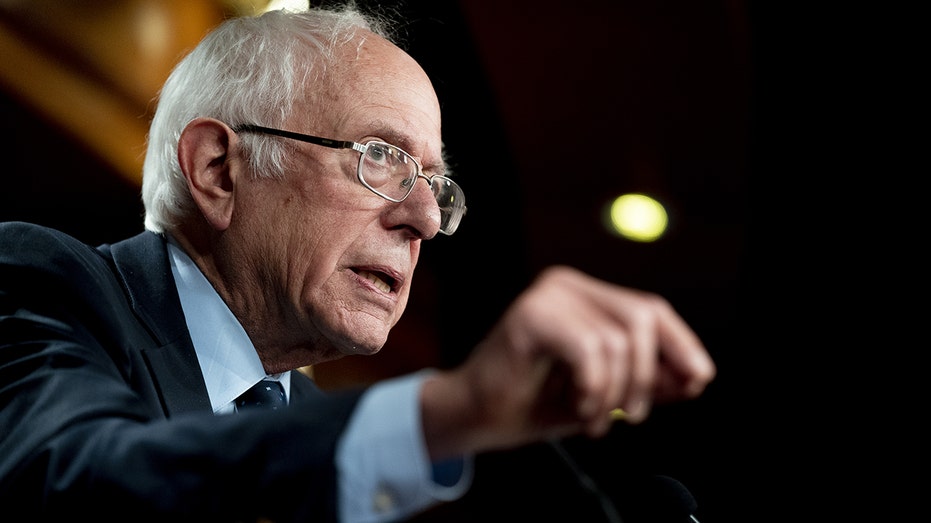 Bernie Sanders speaks at news conference