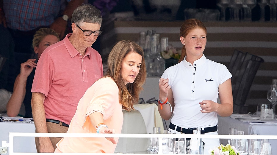 Bill Gates, Melinda Gates and Jennifer Gates attend Global Champions Tour of Monaco 2017 on June 23, 2017, in Monte Carlo, Monaco. 