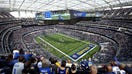 INGLEWOOD, CALIFORNIA - OCTOBER 24: A general view of the field during the first quarter of the game between the Los Angeles Rams and the Detroit Lions at SoFi Stadium on October 24, 2021 in Inglewood, California.