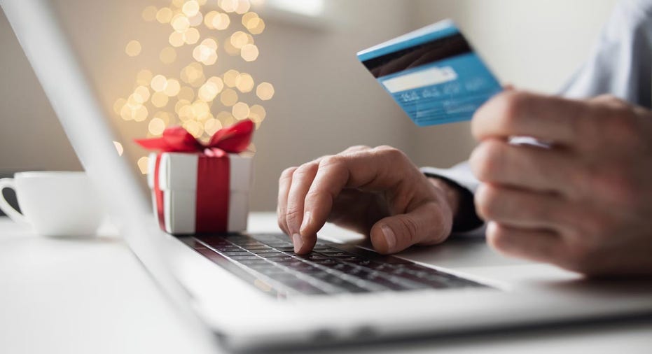 laptop and Christmas gift
