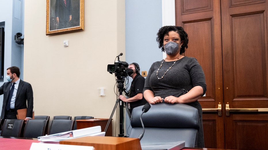 Acting director of the Office of Management and Budget Shalanda Young arrives for the House Budget Committee hearing on the The Presidents Fiscal Year 2022 Budget on Wednesday, June 9, 2021.