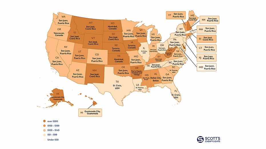 These are the cheapest cities to fly from each state Fox Business