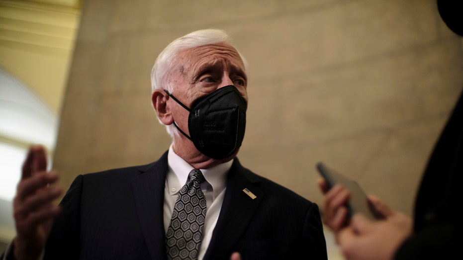 House Majority Leader Steny Hoyer, D-Md., leaves the House floor at the U.S. Capitol in Washington, Oct. 12, 2021.