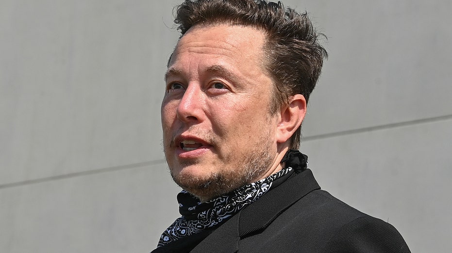 Tesla CEO Elon Musk talks during a tour of the plant of the future foundry of the Tesla Gigafactory on Aug. 13, 2021, in Grünheide near Berlin, Germany. 