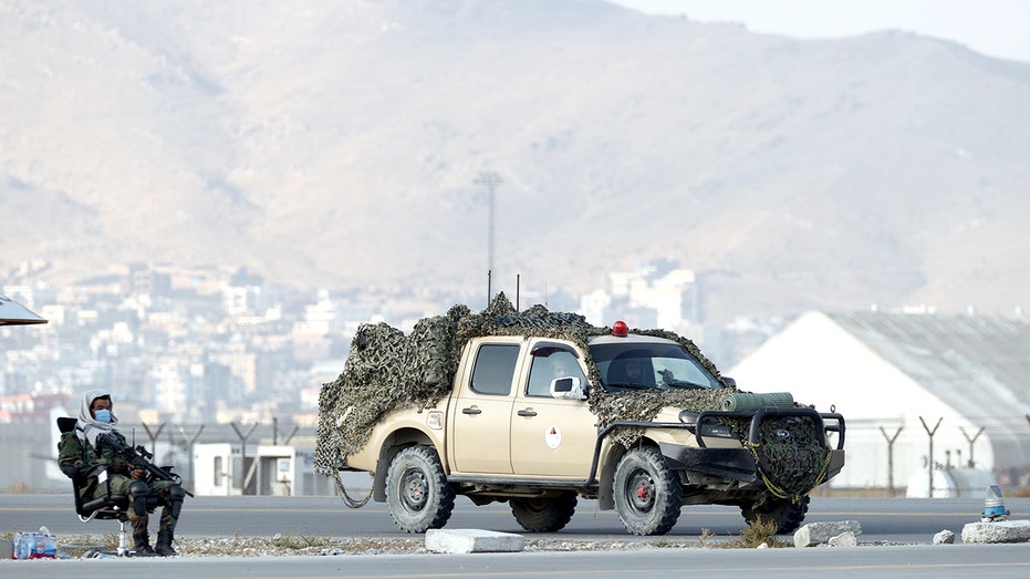 A member of the Taliban movement (banned in Russia) is seen at Kabul International Airport.