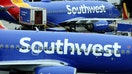 BALTIMORE, MARYLAND - OCTOBER 11: A Southwest Airlines airplane taxies from a gate at Baltimore Washington International Thurgood Marshall Airport on October 11, 2021 in Baltimore, Maryland. Southwest Airlines is working to catch up on a backlog after canceling hundreds of flights over the weekend, blaming air traffic control issues and weather. 